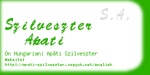 szilveszter apati business card